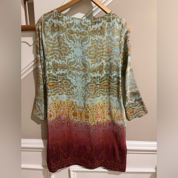 Anthropologie Maeve Silk Mini Dress - Picture 8 of 11